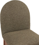 Waldorf Olive Boucle Fabric Dining Chair 382Olive-SC Meridian Furniture