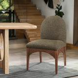 Waldorf Olive Boucle Fabric Dining Chair 382Olive-SC Meridian Furniture