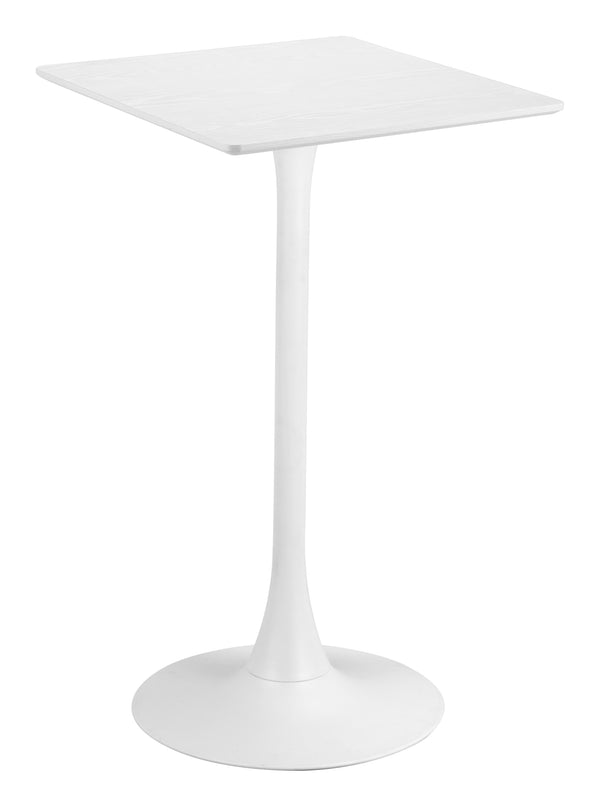 Valleta Bar Table White 109831 Zuo Modern