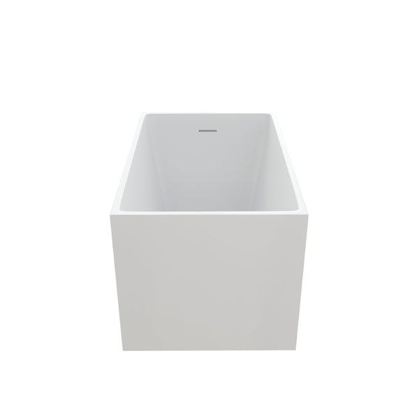 English Elm 43" Acrylic Freestanding Soaking Tub with Built-in Seat Glossy White Modern Bath T3785P380645