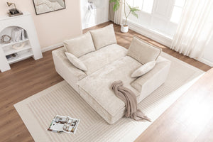 English Elm 103" Modern Modular L-Shaped Sectional Couch - Cloud-Like Comfort, No Assembly, Premium Chenille Upholstery W1170S00039