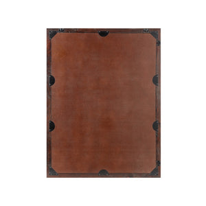 Chelsea House Henry Handcrafted Bone Inlay Mirror Natural Wood Frame Floral Vine Motif 52" H X 39" W Elegance 383020