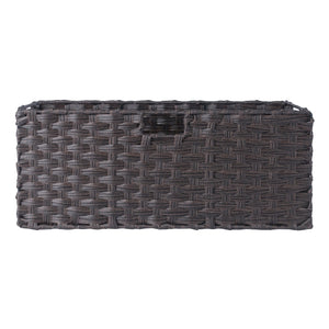 Winsome Wood Melanie 3-piece Foldable Woven Fiber Basket Set In Chocolate - Stylish Storage For Home Organization Chocolate Polypropylene 38303-winsome-wood