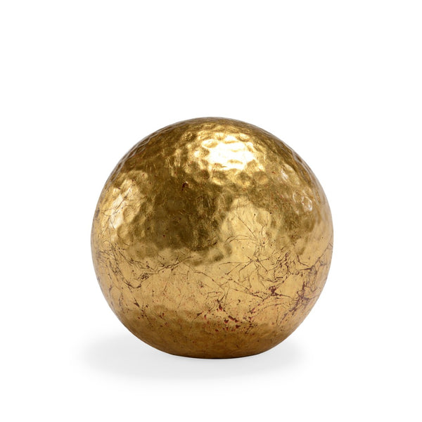 Chelsea House Hammered Gold Orb Small By Claire Bell — Hand-Hammered 4" Decorative Accent With Luxurious Gold Leaf Shine 383040