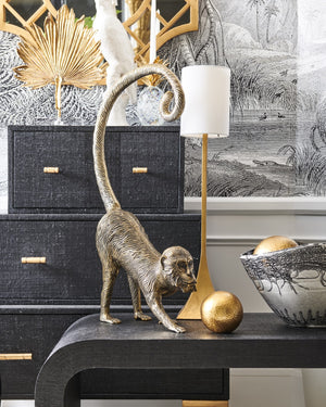 Chelsea House Hammered Gold Orb By Claire Bell — 6" Hand-Finished Hammered Texture, Luminous Leaf Accent Sphere 383046