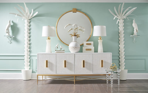 Chelsea House Orchid Sculptural Stem In Antique Gold Leaf With Matte Porcelain Blooms — Handcrafted 23.5" Accent 383095