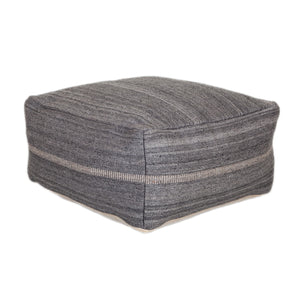 Homeroots Steel Grey Stylish Pouf  Cotton 383108