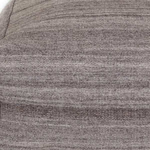 Homeroots 24" Gray And Brown Cotton Pouf Ottoman   383109