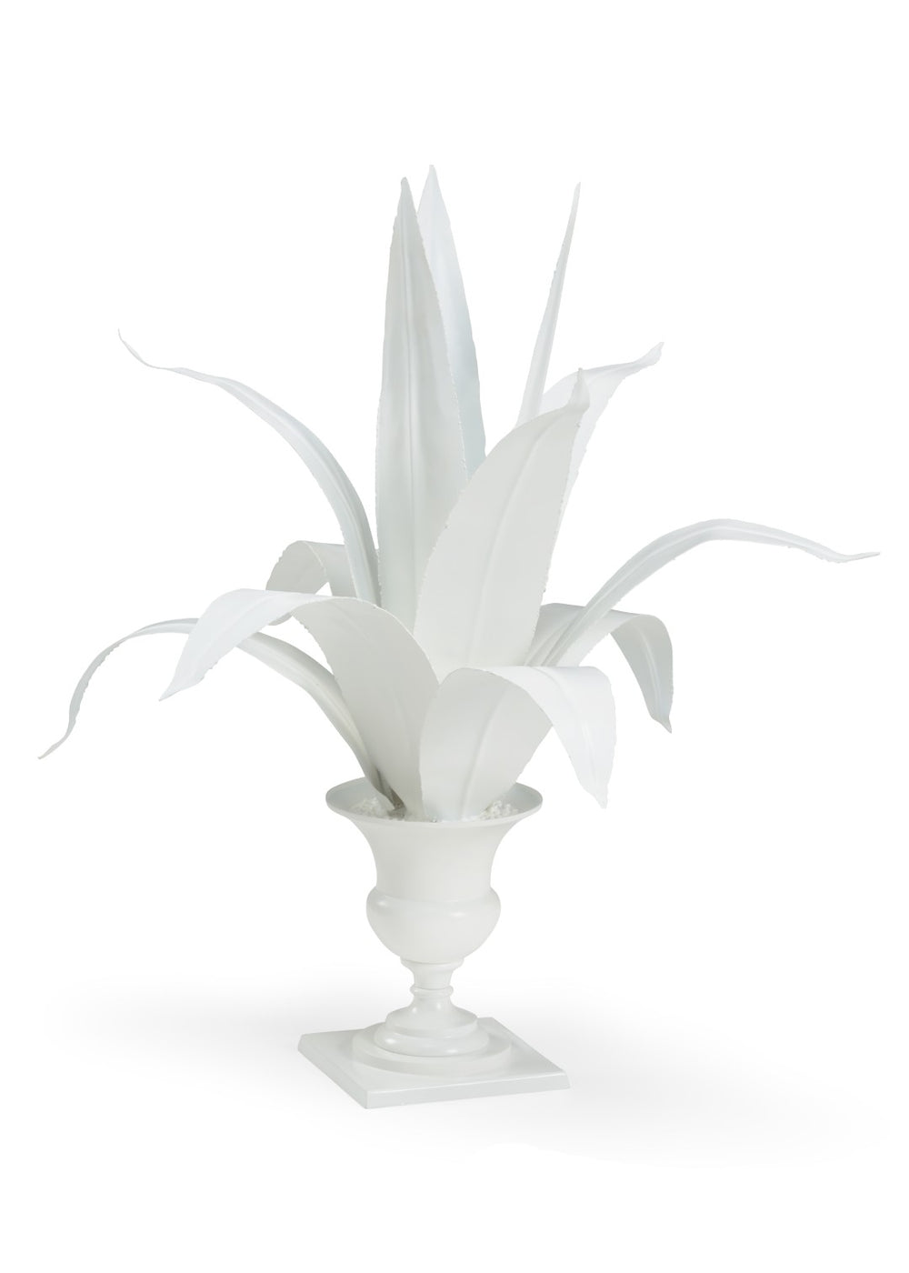 Chelsea House Lyon Vintage Tole Flower In Matte White — 31" Sculptural Yucca Urn, Heavy-Gauge Steel Accent For Home & Commercial Spaces 383168