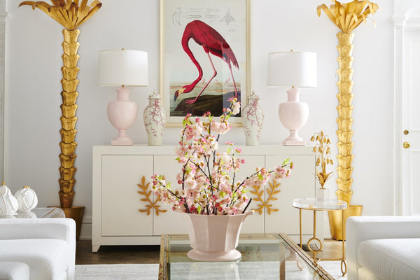 Chelsea House Yonkers Vintage-Modern Side Table By Bradshaw Orrell — Antique Gold Leaf Iron Base, Clear Acrylic Top 383178