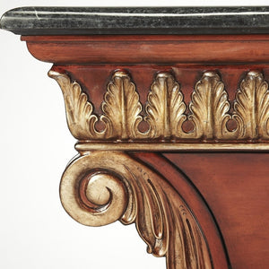 HomeRoots 48" Elegant Solid Wood Sideboard with Faux Marble Top – Stylish Storage & Versatile Design for Any Room 383192