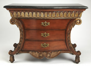 HomeRoots 48" Elegant Solid Wood Sideboard with Faux Marble Top – Stylish Storage & Versatile Design for Any Room 383192