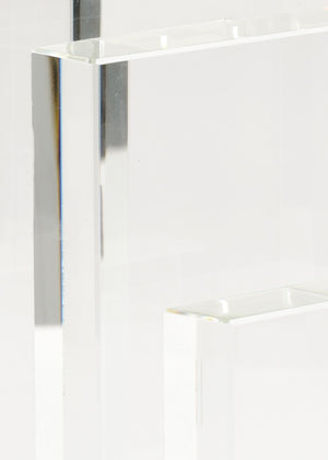 Chelsea House Crystal Clear Bradshaw Orrell Bookends — High-Clarity Geometric Crystal Pair For Elegant Shelves Decor 383193