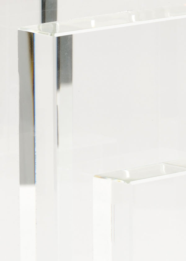 Chelsea House Crystal Clear Bradshaw Orrell Bookends — High-Clarity Geometric Crystal Pair For Elegant Shelves Decor 383193