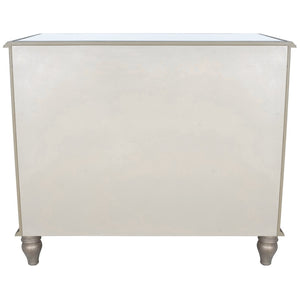 Homeroots Rectangle Mirrored Three Drawer Console Storage Chest  Solid And Manufactured Wood 383193