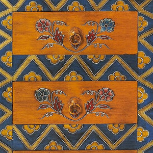 Homeroots Stylish Hand Painted 3 Drawer Accent Cabinet  Wood 383195