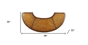 Homeroots 48" Brown Solid Manufactured Wood Kidney Writing Desk   383201