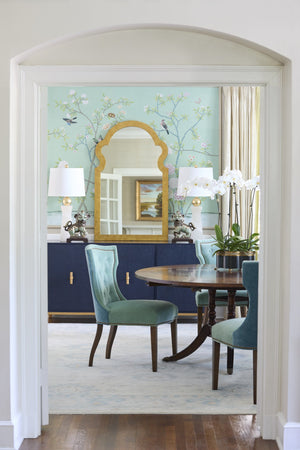 Chelsea House Chinese Hand-Painted Porcelain Dogs In Antiqued Mint Green Crackle Glaze, Pair On Composite Bases, 13" 383204