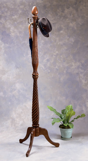 Homeroots Unique Hand Carved Wooden Coat Rack  Wood 383206