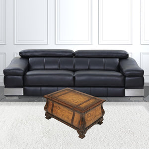 HomeRoots 38" Brown Wood Coffee Table with Drawer - Elegant Design, Practical Storage, Fully Assembled & Ready to Use 383210