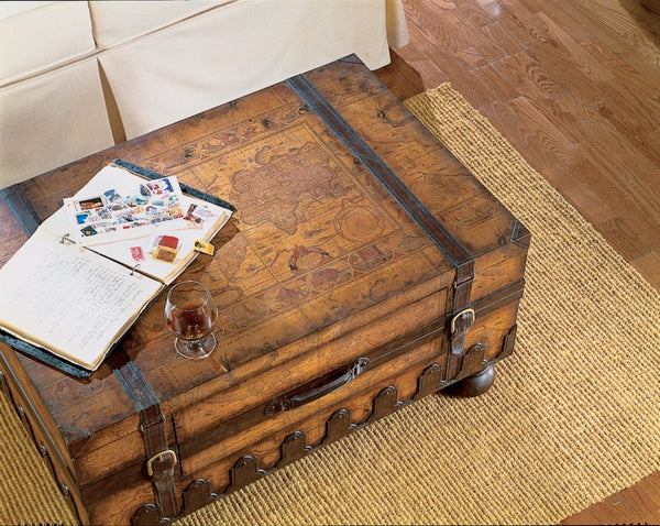 HomeRoots 36" Brown Wood Coffee Table with Drawer - Timeless Antique-Style Centerpiece for Living Spaces & Offices 383211