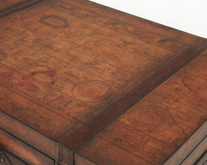 HomeRoots 36" Brown Wood Coffee Table with Drawer - Timeless Antique-Style Centerpiece for Living Spaces & Offices 383211