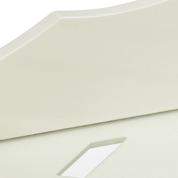 Chelsea House Miles River Tray Cream — Jamie Merida Crafted Cream Wood Tray With Tempered Glass Inset For Serving & Styling (22"X18") 383246