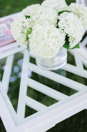 Chelsea House Bolton Transitional Game Table By Jamie Merida — White Painted Wood With Beveled Glass Top, 40" 383303