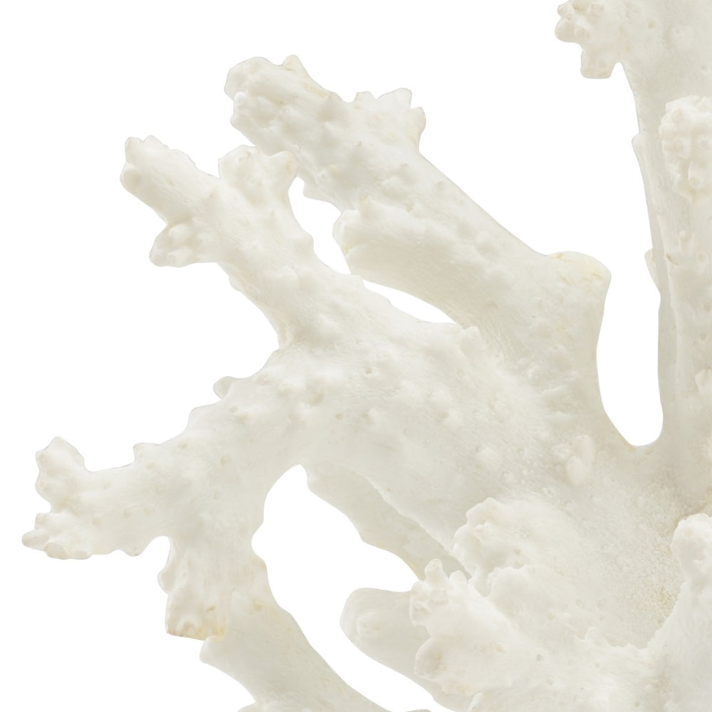 Chelsea House Coral Sculptural Accent On Crystal Base — 17.5" Matte White Coastal Statement For Mantels 383314