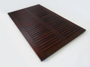 HomeRoots 31" Luxury Teak Non-Slip Bath Mat - Spa-Quality Design, Quick Drainage, Ideal for Indoor & Outdoor Use 383318