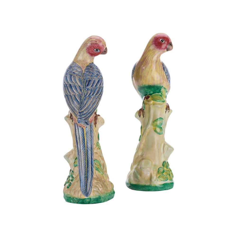 Chelsea House Porcelain Hand-Painted Bird Pair — Realistic Porcelain Figurines, Vibrant Mantel & Shelf Accent 383324
