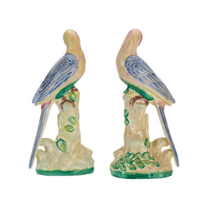 Chelsea House Porcelain Hand-Painted Bird Pair — Realistic Porcelain Figurines, Vibrant Mantel & Shelf Accent 383324