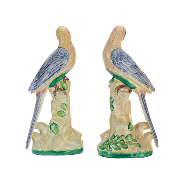 Chelsea House Porcelain Hand-Painted Bird Pair — Realistic Porcelain Figurines, Vibrant Mantel & Shelf Accent 383324