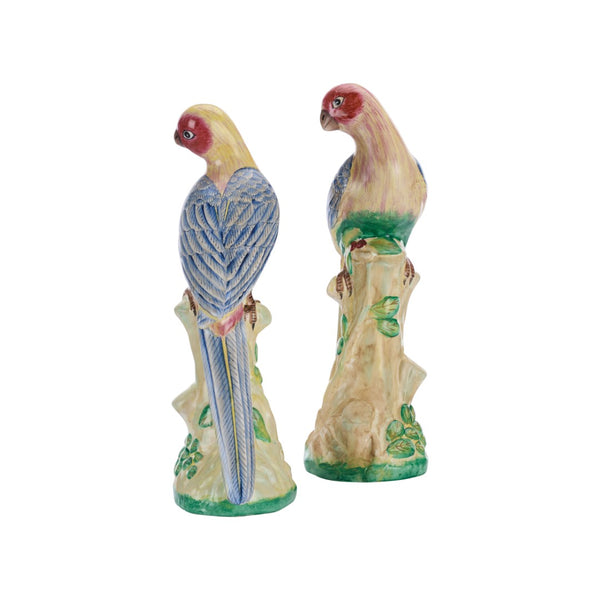 Chelsea House Porcelain Hand-Painted Bird Pair — Realistic Porcelain Figurines, Vibrant Mantel & Shelf Accent 383324