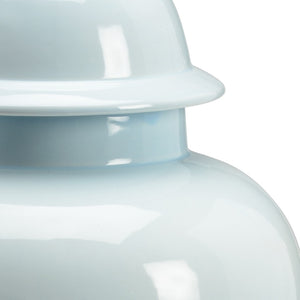 Chelsea House Holland Porcelain Urn In Baby Blue Glaze — 28" Coastal-Classic Decorative Vessel With Lid, Durable Finish 383329