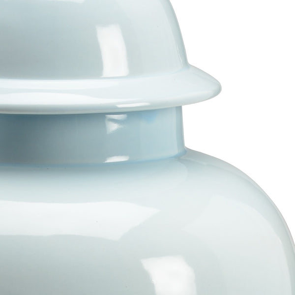 Chelsea House Holland Porcelain Urn In Baby Blue Glaze — 28" Coastal-Classic Decorative Vessel With Lid, Durable Finish 383329