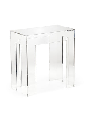 Chelsea House Acrylic Clear End Table – Modern Transparent Accent Side Table, Scratch-Resistant & Fully Assembled (23"H) 383348