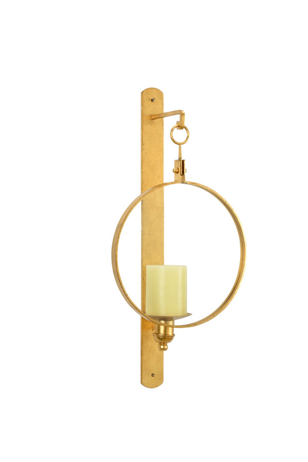 Chelsea House Leggit Antique Gold Leaf Wall Sconce With Clear Glass Shield — Elegant Ambient Lighting For Foyers 383430