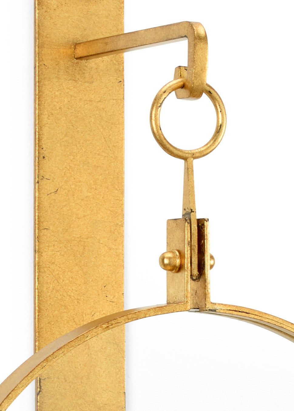 Chelsea House Leggit Antique Gold Leaf Wall Sconce With Clear Glass Shield — Elegant Ambient Lighting For Foyers 383430