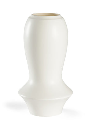 Chelsea House Osaka Matte White Ceramic Vase By Bradshaw Orrell — 14.5" Sculptural Accent For Modern & Scandinavian Rooms 383461