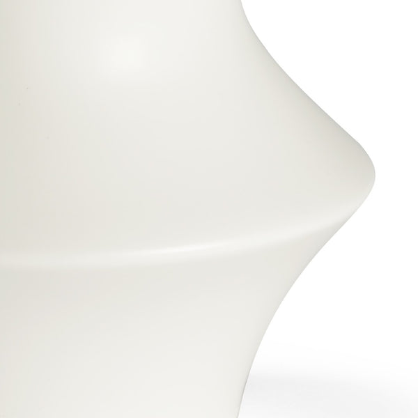 Chelsea House Osaka Matte White Ceramic Vase By Bradshaw Orrell — 14.5" Sculptural Accent For Modern & Scandinavian Rooms 383461