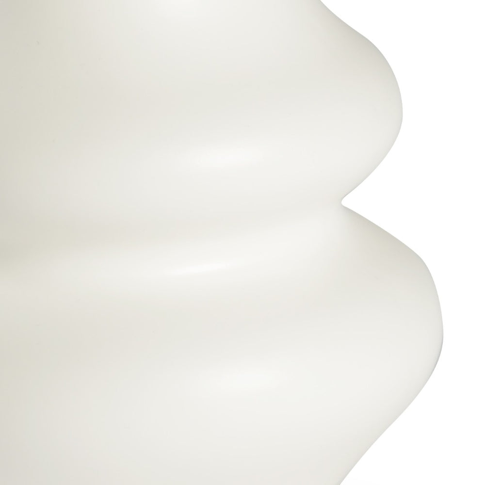 Chelsea House Kyoto Sculptural Vase By Bradshaw Orrell — Matte White Ceramic, 13.5" H Curved Silhouette Accent Piece 383462