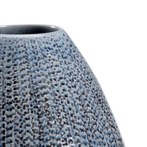 Chelsea House Granger Hand-Glazed Porcelain Vase In Layered Blue Cream Black — 14" Sculpted Accent For Shelves 383493