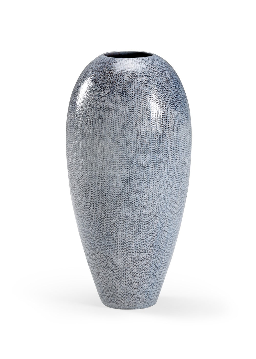 Chelsea House Tall Granger Vase Hand-Glazed Blue Ceramic, 25.5" Sculptural Accent For Mantel, Console, Tabletop Decor 383497