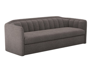 Sunpan BIRRIT Sofa - Contemporary Alaska Hedgehog Brown Couch with Durable Performance Fabric & Tufted Detail 110707