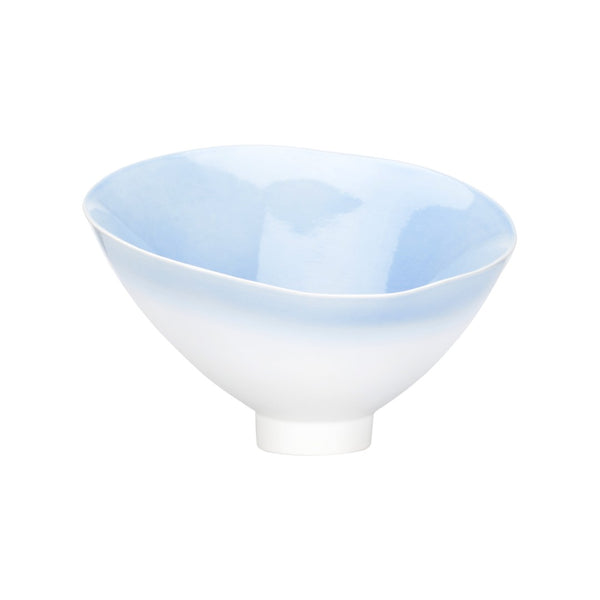 Chelsea House San Antonio Bowl Handcrafted Glazed Ceramic Centerpiece—Off-White With Blue & Purple Hues, Unique Artisanal Charm 383504