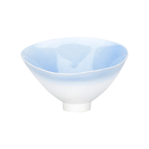 Chelsea House San Antonio Bowl Handcrafted Glazed Ceramic Centerpiece—Off-White With Blue & Purple Hues, Unique Artisanal Charm 383504