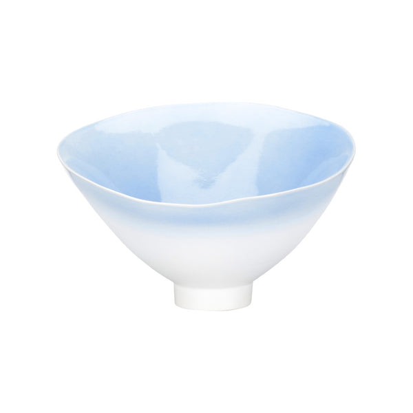 Chelsea House San Antonio Bowl Handcrafted Glazed Ceramic Centerpiece—Off-White With Blue & Purple Hues, Unique Artisanal Charm 383504