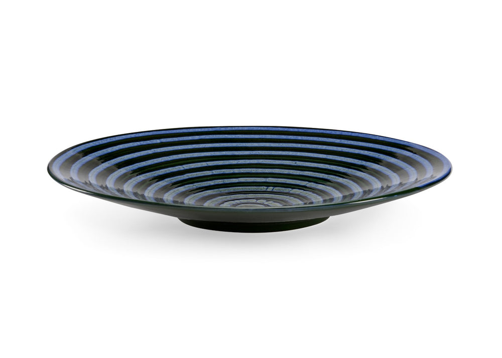 Chelsea House Swirl Hand-Glazed Ceramic Plate 22.75" — Large Blue-Green Swirl Platter For Serving Or Wall Art 383506