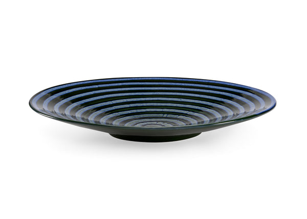 Chelsea House Swirl Hand-Glazed Ceramic Plate 22.75" — Large Blue-Green Swirl Platter For Serving Or Wall Art 383506